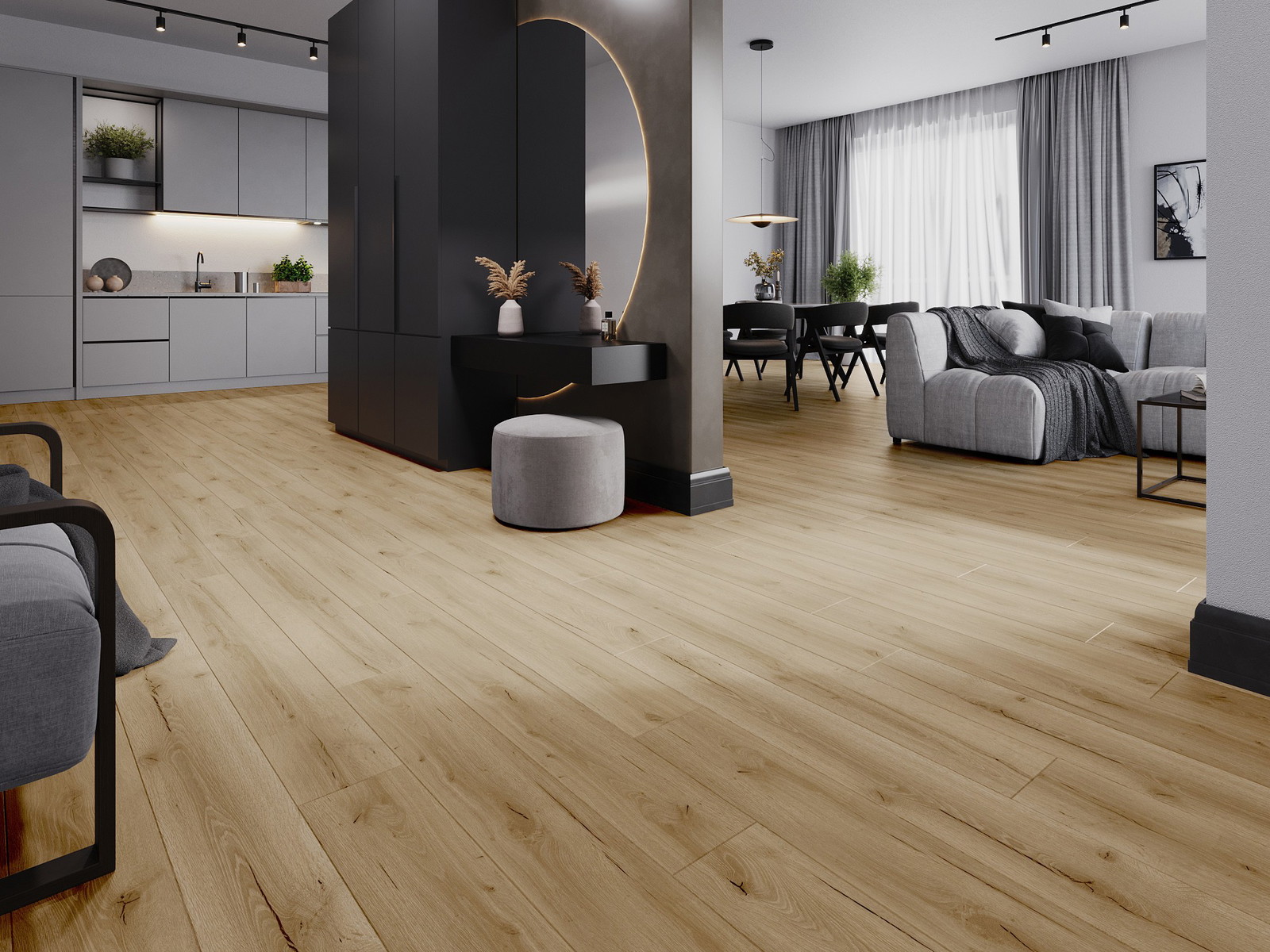 Mexen Buffalo panele winylowe 1240 x 182 mm SPC 6,5 mm, podkład IXPE 1,5 mm, 4 V-Fuga, Dąb - F1007-1240-182-505-4V1-01
